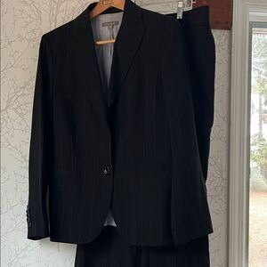 Ann Taylor Black Pinstripe Men's Suit Blazer